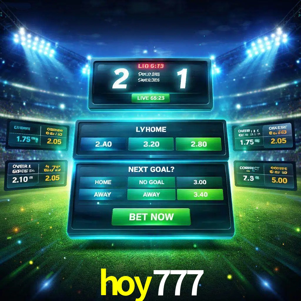 Vista de apuestas en vivo hoy777 durante un partido en curso